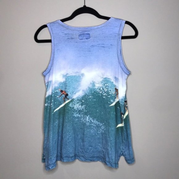 CURRENT/ELLIOTT Santa Cruz Days The Muscle Tee Surf Graphic Print top - Picture 6 of 9